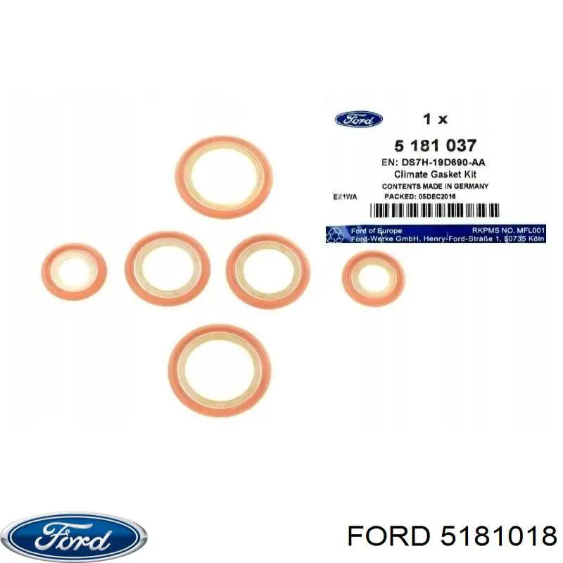 Anillo de sellado de tubería de aire acondicionado Ford 5177802 precio, desde 45,15 EUR