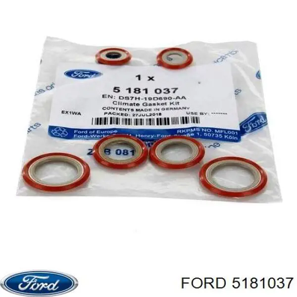 5181037 Ford anillo de sellado de tubería de aire acondicionado