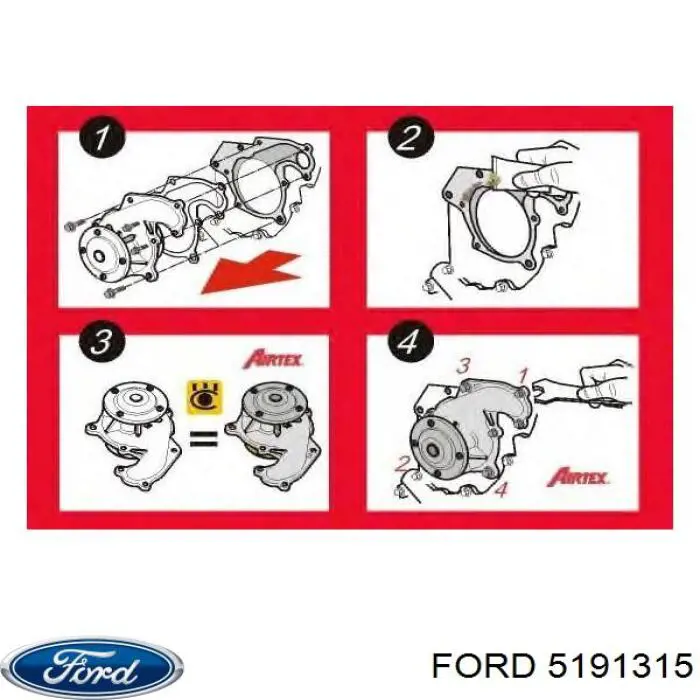 5191315 Ford Bomba refrigerante coche