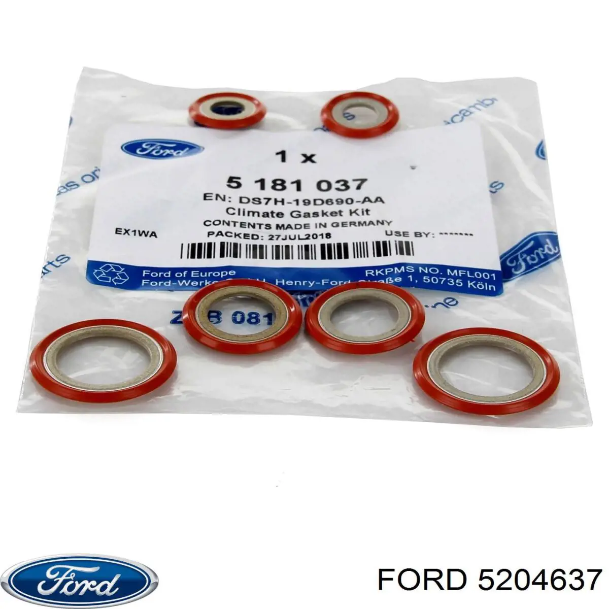 Anillo de sellado de tubería de aire acondicionado Ford 5204637 precio, desde 45,15 EUR