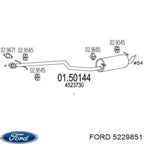 Silenciador central Ford 5229851 precio, desde 92,22 EUR