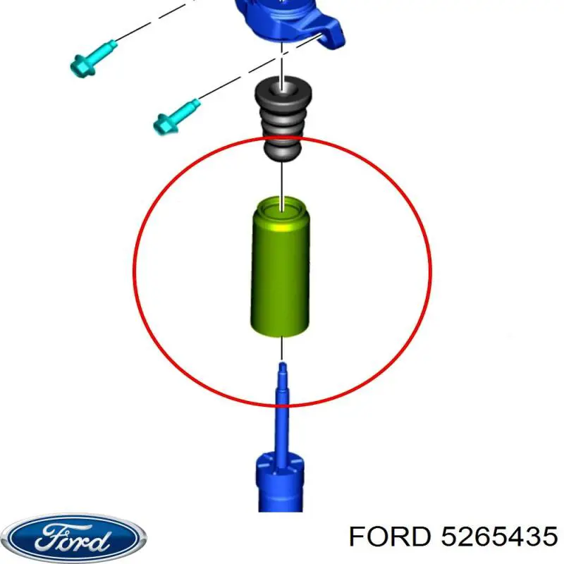 5265435 Ford caperuza protectora/fuelle, amortiguador trasero