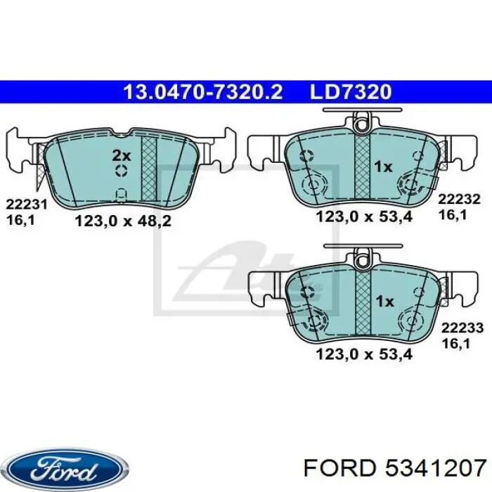Comprar 5341207 Ford Pastillas de freno traseras