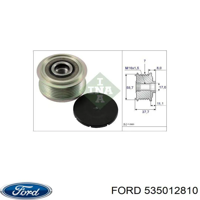 535 0128 10 Ford poleas juego de piezas