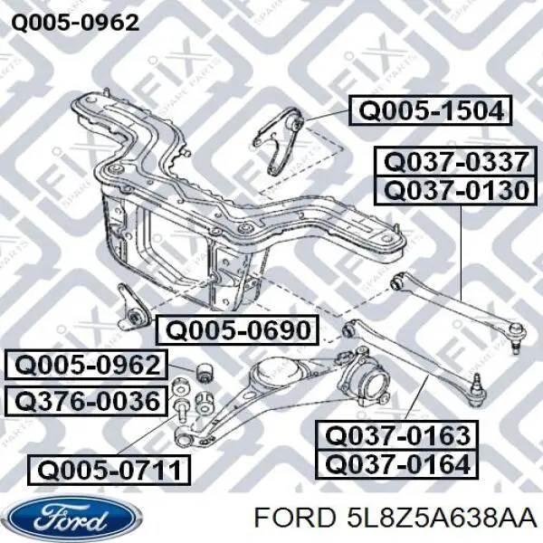 5L8Z5A638AA Ford suspensión, brazo oscilante trasero, delantera