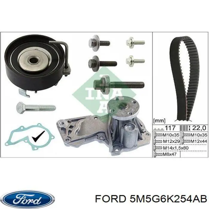 5M5G6K254AB Ford tensor correa distribución