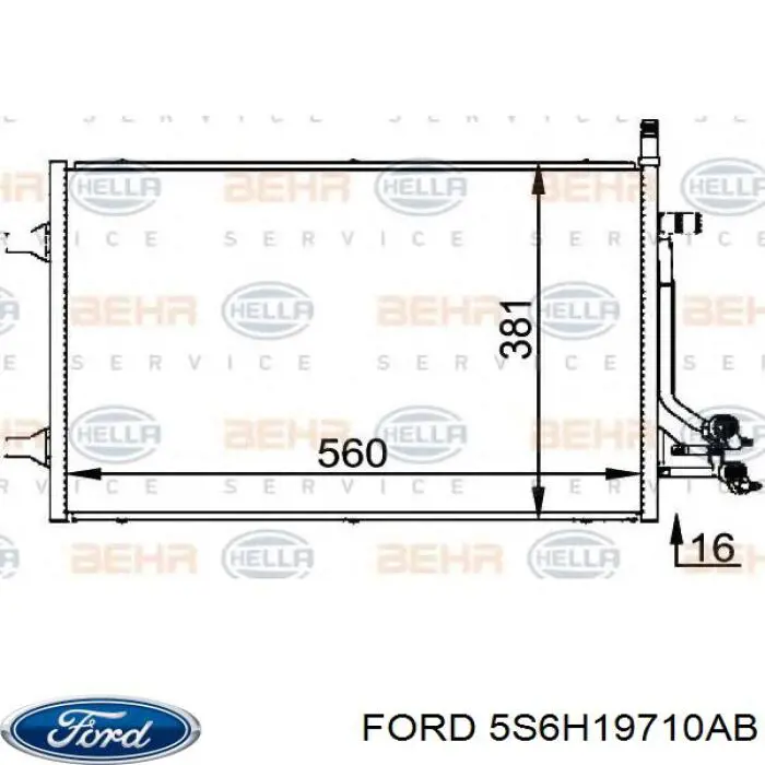 Aire acondicionado capacitor Ford 5S6H19710AB precio, desde 85,67 EUR