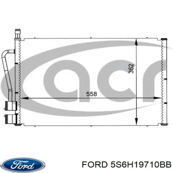 Comprar 5S6H19710BB Ford Condensador de aire acondicionado