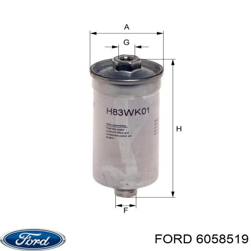 6058519 Ford filtro combustible