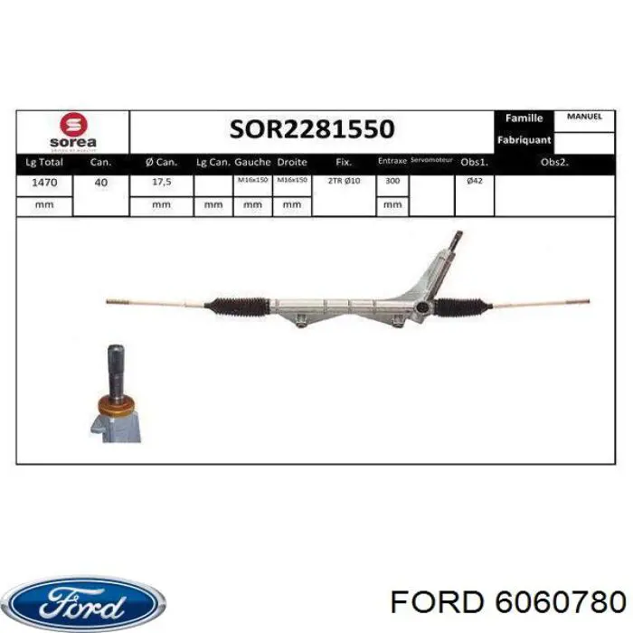  Cremallera de dirección Ford Taunus 