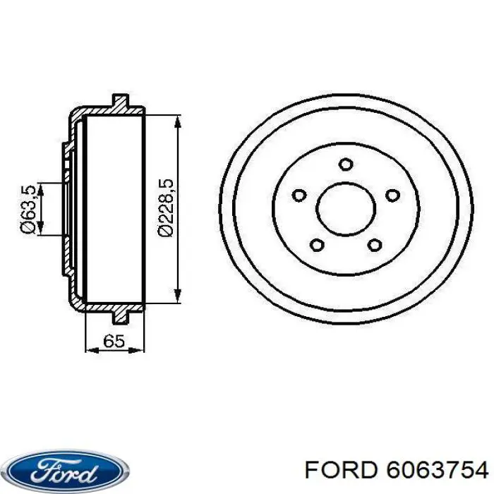 Comprar 6063754 Ford Tambor de freno trasero