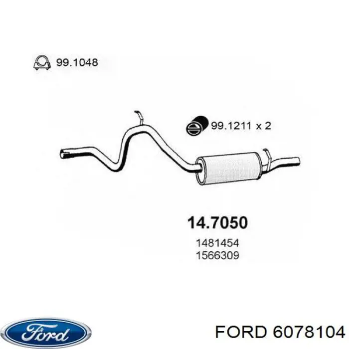Silenciador trasero para Ford Taunus '80 GBS.GBNS