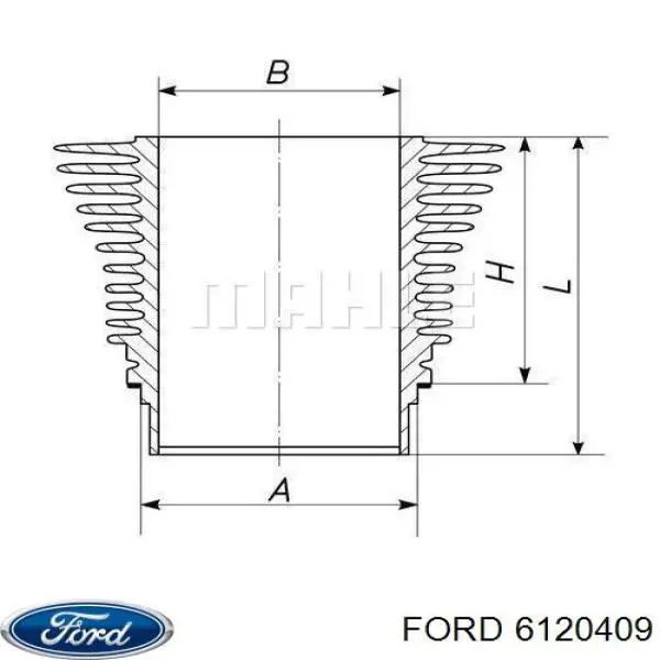 6120409 Ford aros de pistón para 1 cilindro, std
