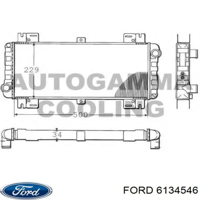 6134546 Ford radiador