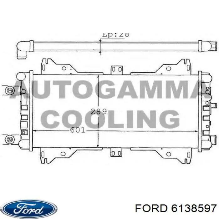 Água radiador Ford Escort III descapotable (ALD) (1983 - 1985) precio, desde 202,25 EUR