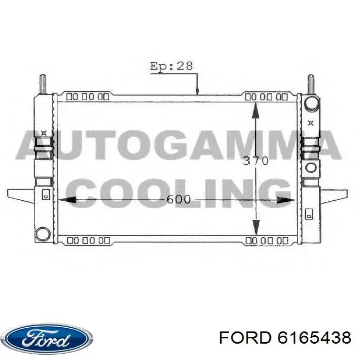 6165438 Ford radiador