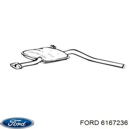 1038372 Ford silenciador del medio