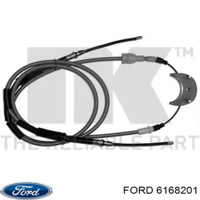 6168201 Ford cable de freno de mano trasero derecho/izquierdo