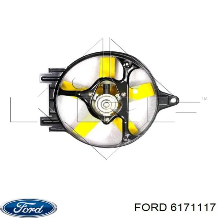 6171117 Ford difusor de radiador, ventilador de refrigeración, condensador del aire acondicionado, completo con motor y rodete