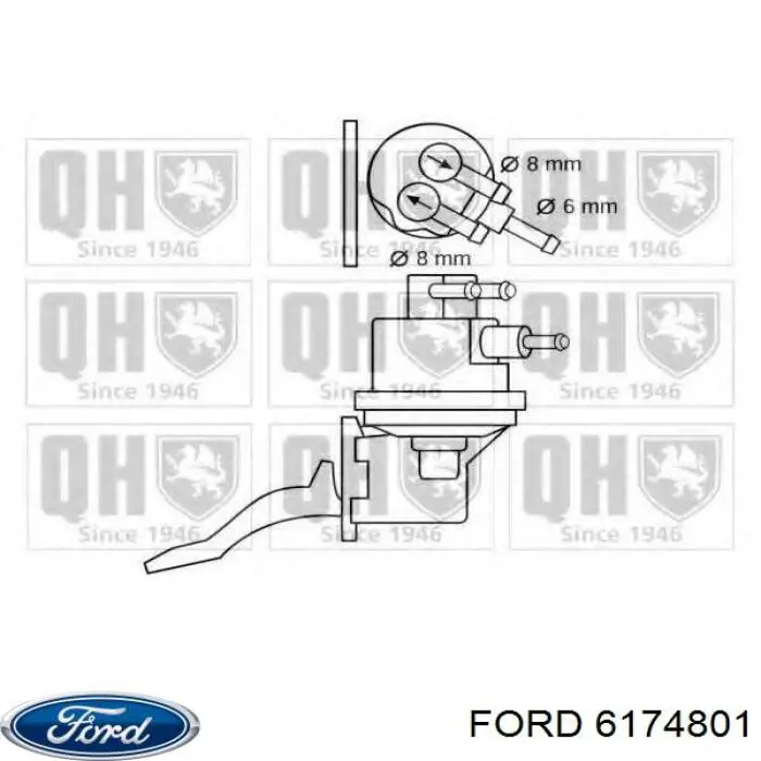 Bomba de gasolina mecánica para Ford Escort (GAF, AWF, ABFT)
