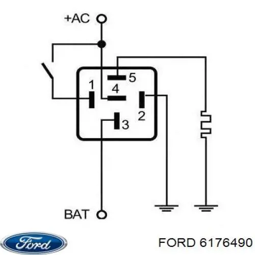 1387506 Ford rele de ventana trasera calefaccion