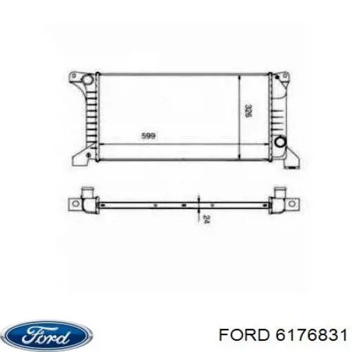 6176831 Ford radiador refrigeración del motor