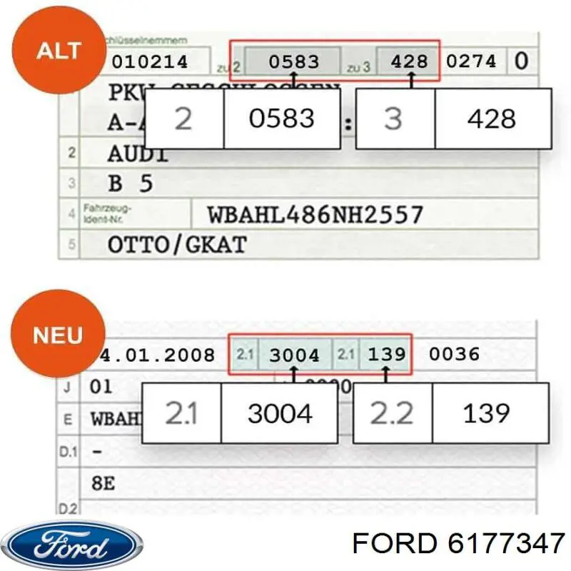 6177347 Ford fuelle dirección