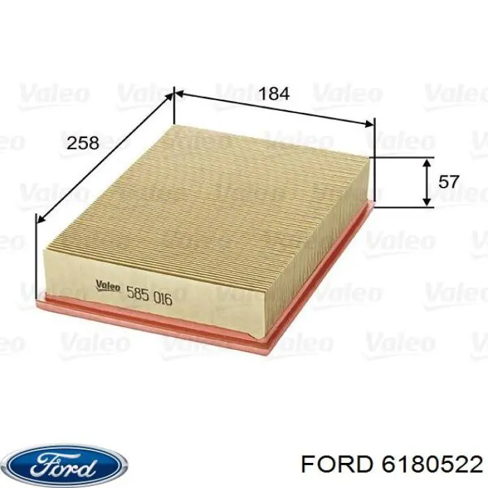 El filtro de aire Ford 6180522 precio, desde 6,85 EUR