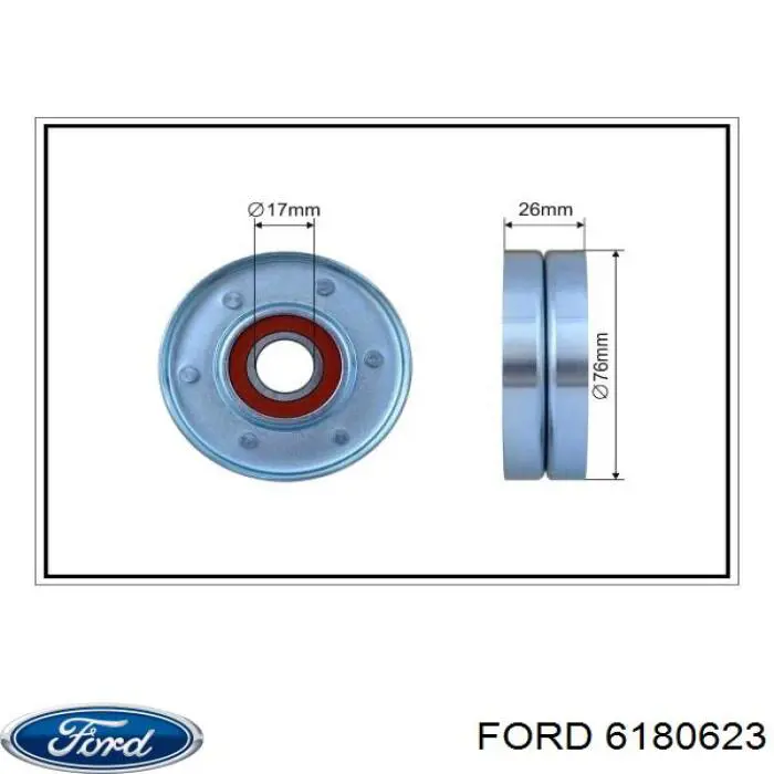 Comprar 6180623 Ford Tensor de correa poli V 