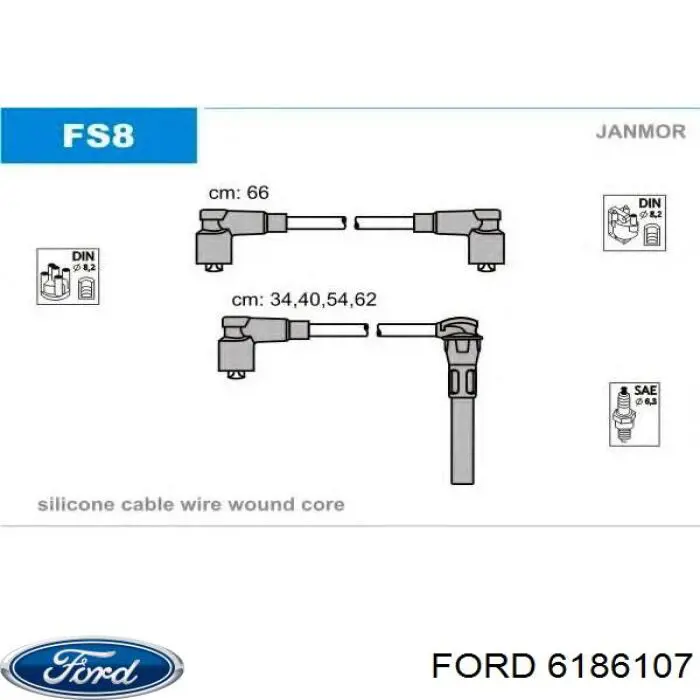 Juego de cables de bujias Ford 6186107 precio, desde 33,63 EUR
