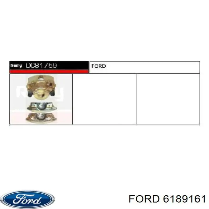 6189161 Ford pinza de freno delantera izquierda