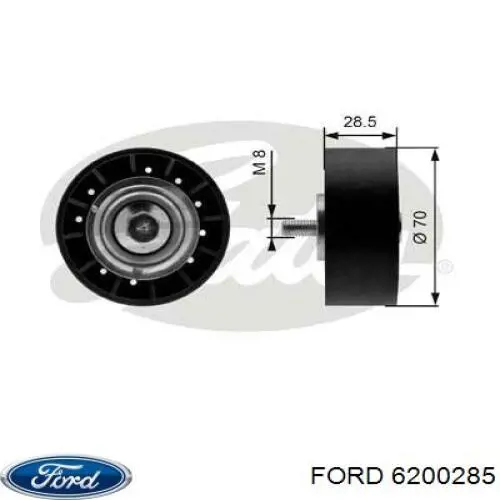 Polea inversión/guía, correa auxiliar servicios Ford 6200285 precio, desde 15,25 EUR
