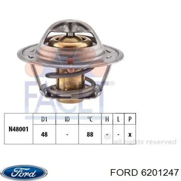 6201247 Ford termostato