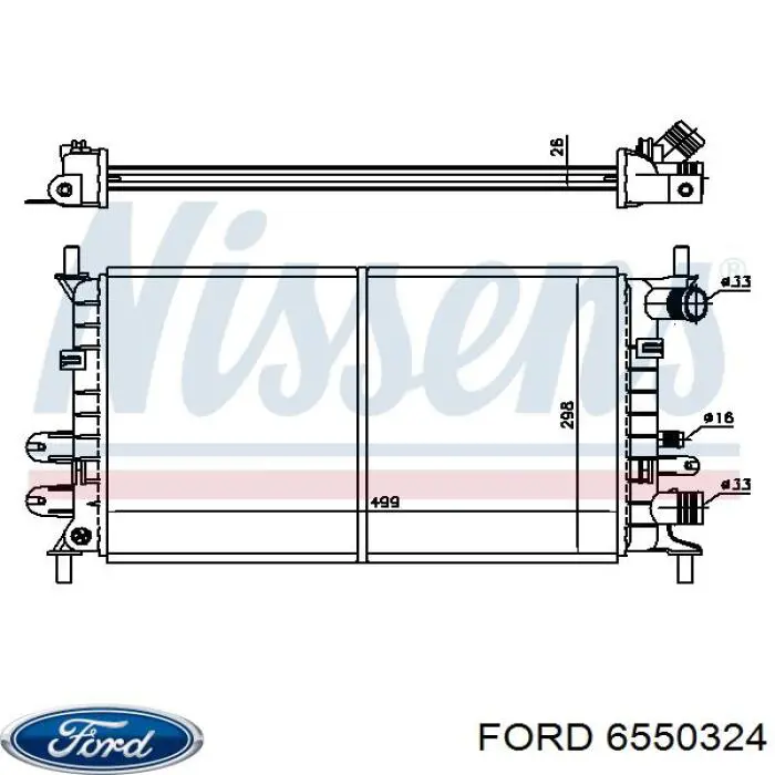 6550324 Ford radiador