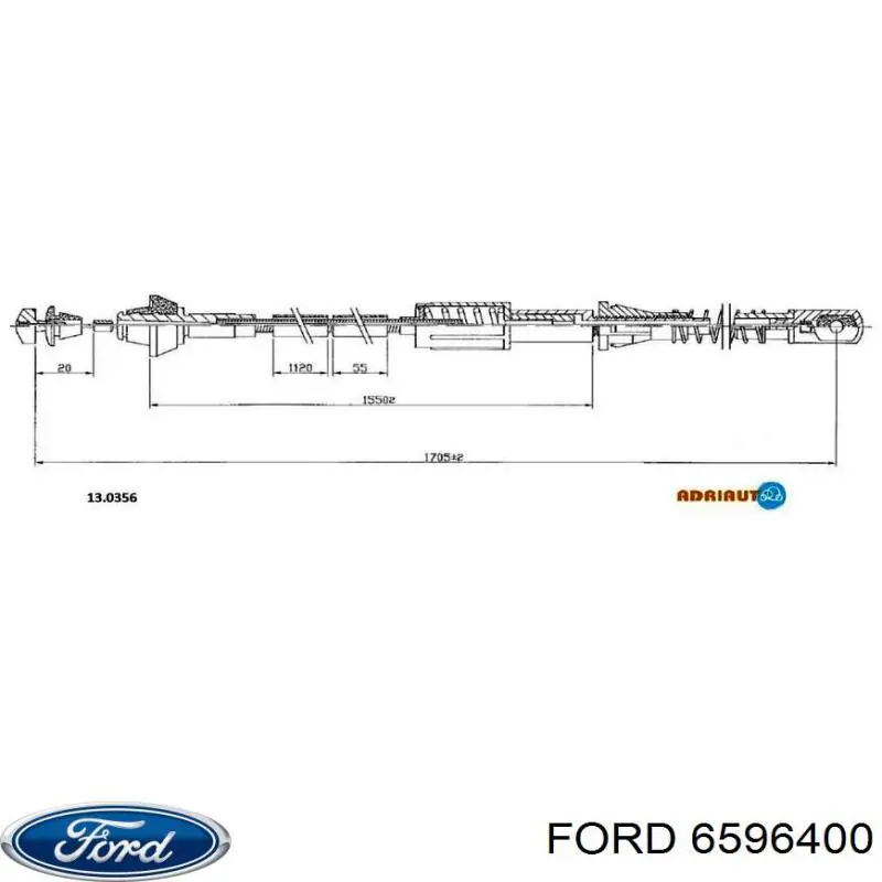 Cable del acelerador para Ford Escort (GAL, ANL)