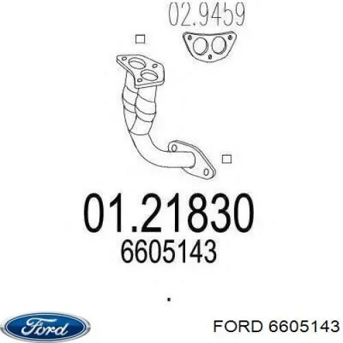 6605143 Ford tubo de admisión del silenciador de escape delantero