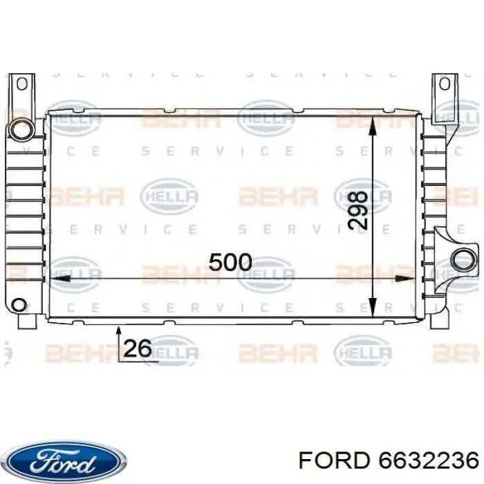 6632236 Ford radiador refrigeración del motor