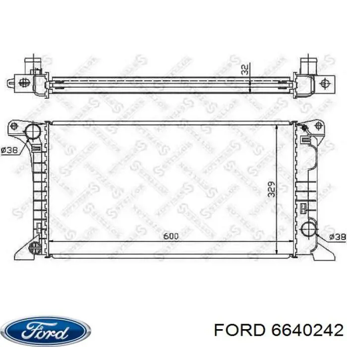 6640242 Ford radiador refrigeración del motor