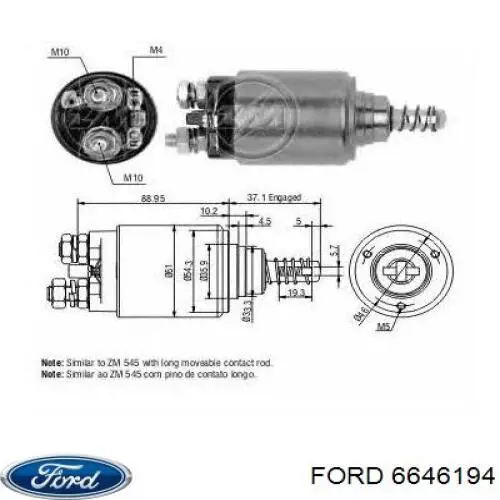 6646194 Ford condensador aire acondicionado