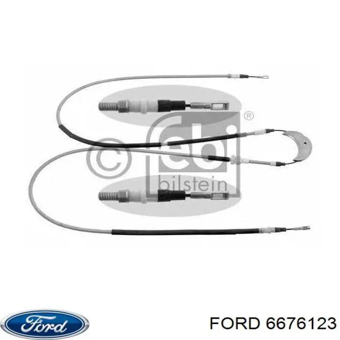 6676123 Ford cable de freno de mano trasero derecho/izquierdo