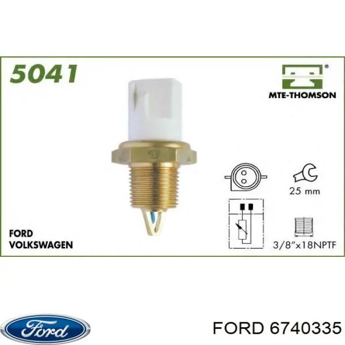 Sensor, temperatura del aire de admisión Ford 6740335 precio, desde 18,77 USD