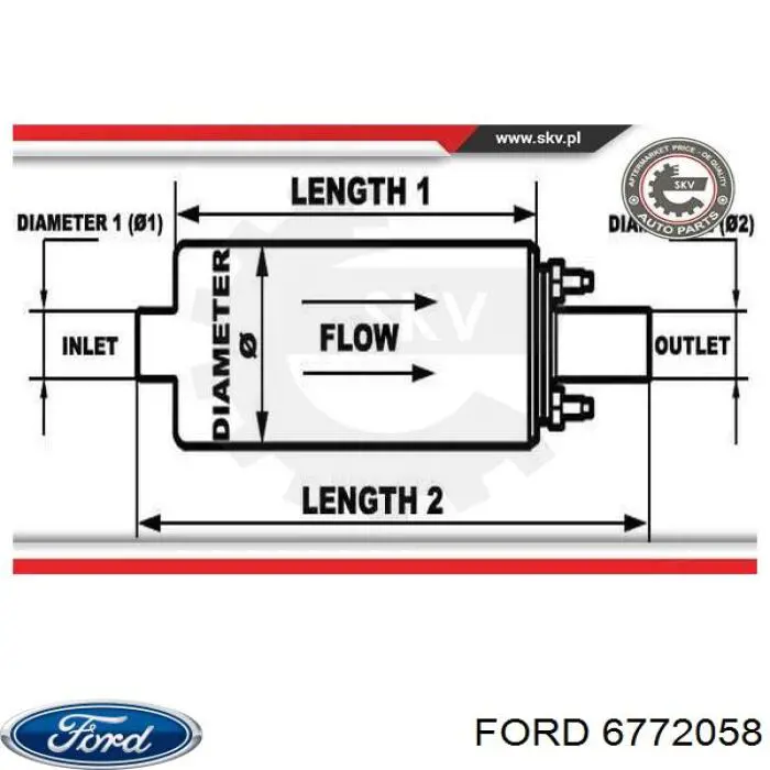 Bomba de combustible Ford 6772058