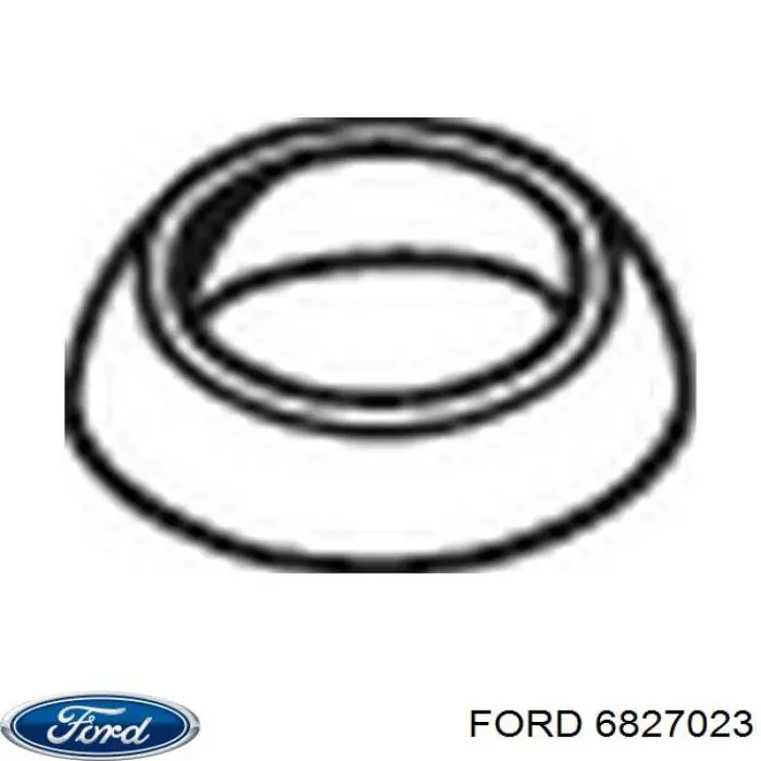 6827023 Ford junta, tubo de escape