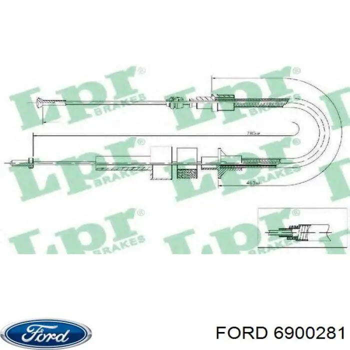 6900281 Ford cable de embrague