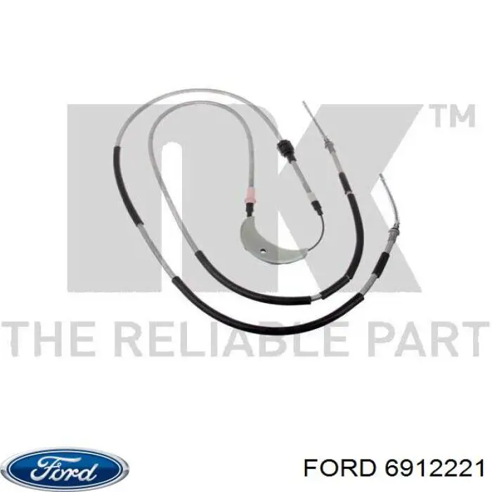 6912221 Ford cable de freno de mano trasero derecho/izquierdo