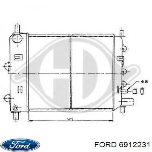 6912231 Ford radiador