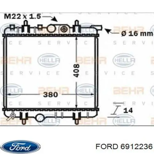 6912236 Ford radiador refrigeración del motor