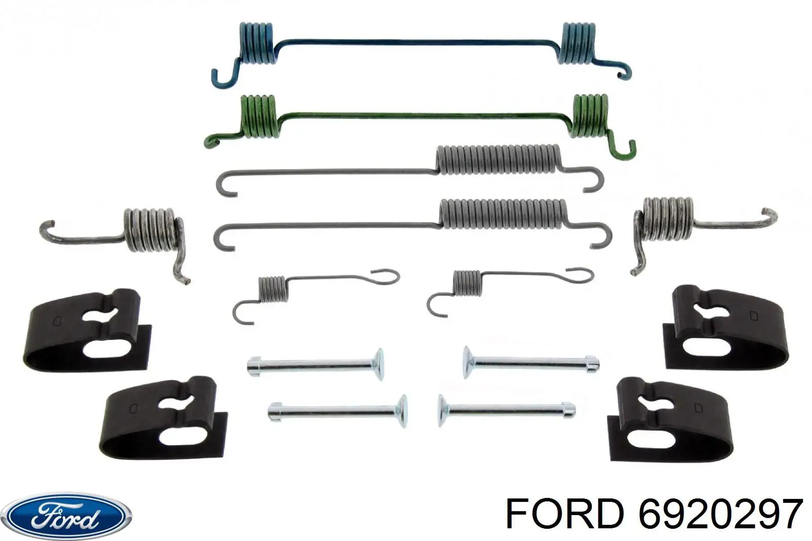 6920297 Ford kit de montaje, zapatas de freno traseras