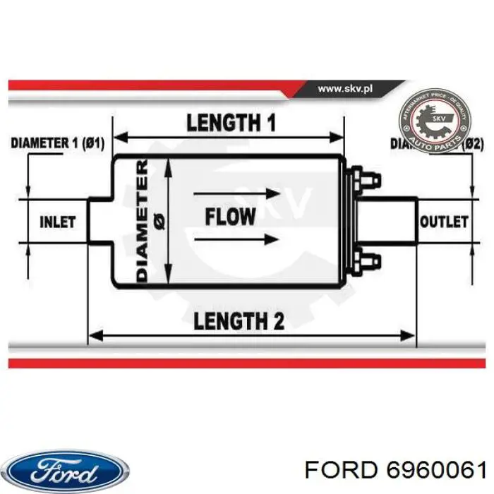 Bomba de gasolina 6960061 Ford