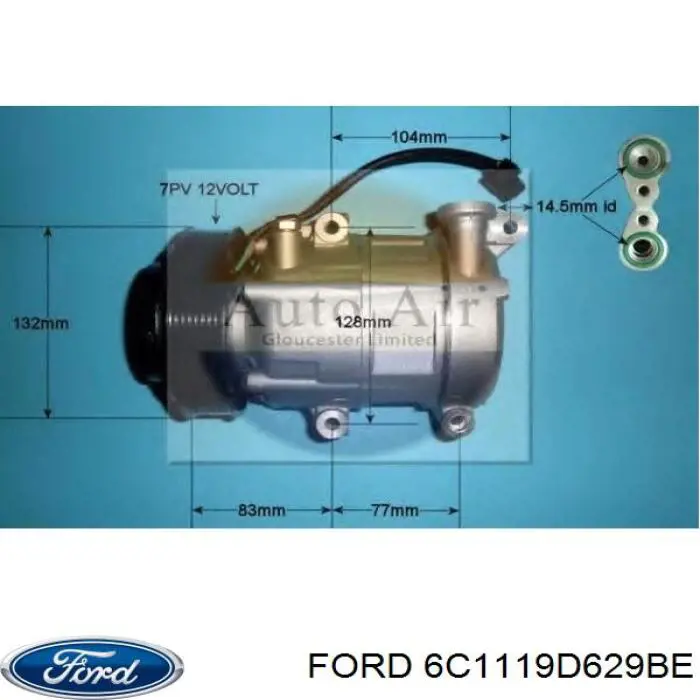 Compresor ac Ford 6C1119D629BE precio, desde 100,28 EUR